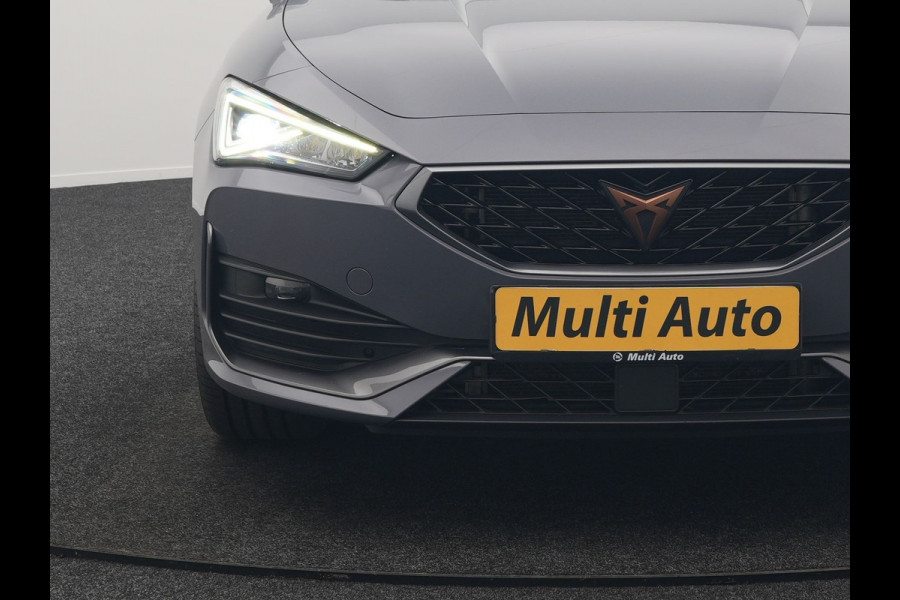 CUPRA Leon 1.4 e-Hybrid VZ Plug In Hybrid 245pk Dealer O.H PHEV | Keyless | Cruise Control | Lederen Sportstoelen Verwarmd | Navigatie | Virtual | Front & Lane Assist | Sportstuur Verwarmd | Sfeerverlichting | DAB | 19"L.M |