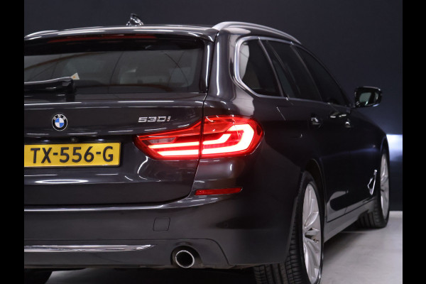 BMW 5 Serie Touring 530i High Executive Luxury Line [LUCHTVERING, SCHUIFKANTELDAK, MEMORY SEATS, HEAD-UP, ACTIVE PROTECTION, STUURVERWARMING, ACHTERUITRIJCAMERA, PDC V+A, STOELVERWARMING, BMW ADAPTIVE LED, CRUISE, CLIMATE, BLUETOOTH, NIEUWSTAA