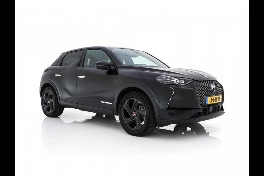 DS DS 3 Crossback E-Tense Performance Line+ 50 kWh [ 3-Fase ] {SOH-90%} (INCL-BTW) *LEATHER-FABRIC | MATRIX-LED | ADAPTIVE-CRUISE | DIGI-COCKPIT | HEATED-SPORTSEATS | CAMERA | KEYLESS | NAVI-FULLMAP | DAB+ | ECC | PDC | PRIVACY-GLASS | 18''ALU*