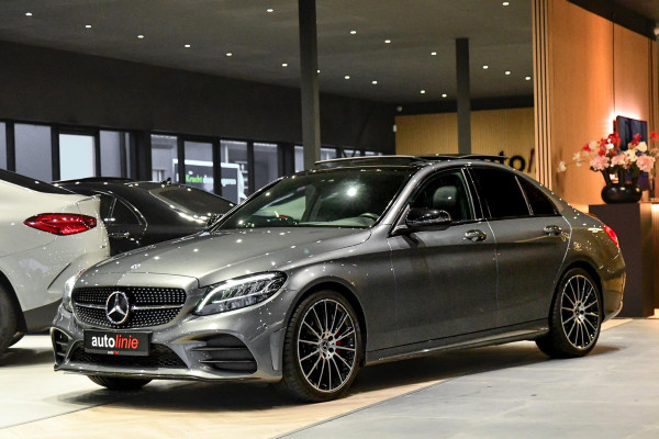 Mercedes-Benz C-Klasse 200 AMG Night ed. Pano, ACC, Keyless, Leder, Camera, Sfeer, Dodeh, CarPlay!