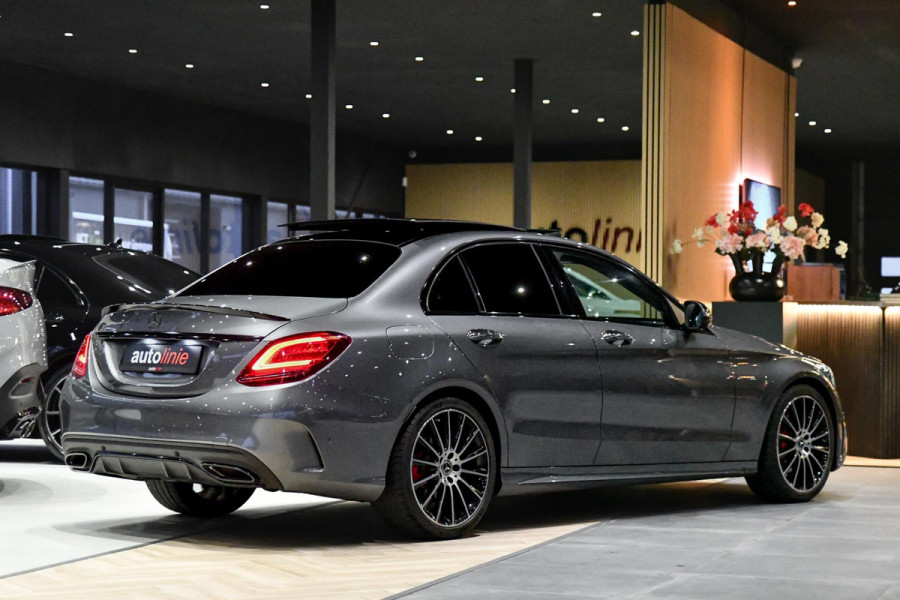Mercedes-Benz C-Klasse 200 AMG Night ed. Pano, ACC, Keyless, Leder, Camera, Sfeer, Dodeh, CarPlay!