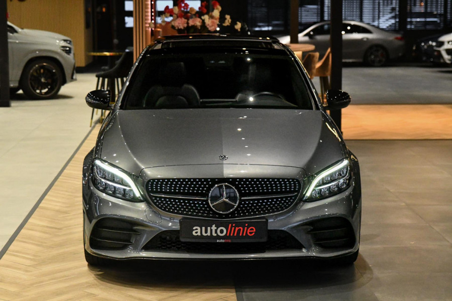 Mercedes-Benz C-Klasse 200 AMG Night ed. Pano, ACC, Keyless, Leder, Camera, Sfeer, Dodeh, CarPlay!