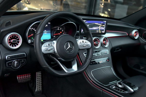Mercedes-Benz C-Klasse 200 AMG Night ed. Pano, ACC, Keyless, Leder, Camera, Sfeer, Dodeh, CarPlay!