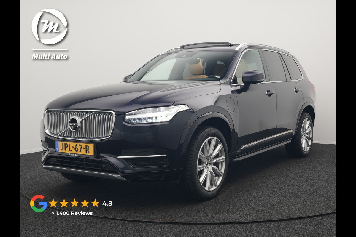 Volvo XC90 T8 Twin Engine AWD Inscription 7 Persoons Plug In Hybrid 394pk Dealer O.H. PHEV | Panodak | Adaptive Cruise | 360 Camera | Harman & Kardon | Lederen Sportstoelen Memory & Verwarmd | Apple Carplay | Virtual | Keyless | Blis | Navigatie | DAB |