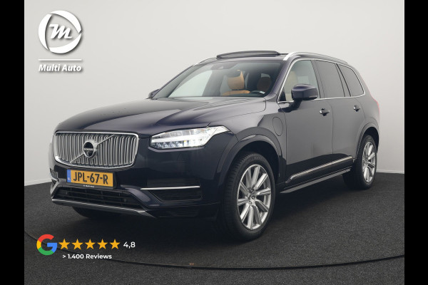 Volvo XC90 T8 Twin Engine AWD Inscription 7 Persoons Plug In Hybrid 394pk Dealer O.H. PHEV | Panodak | Adaptive Cruise | 360 Camera | Harman & Kardon | Lederen Sportstoelen Memory & Verwarmd | Apple Carplay | Virtual | Keyless | Blis | Navigatie | DAB |
