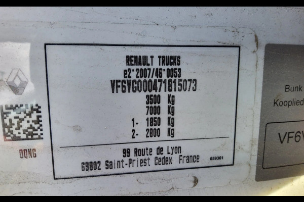 Renault Master 165.35 BAK-KLEP DUBBELLUCHT - EURO 6 - LAADBAK INW. 4.40 METER - TREKHAAK - VZR-15-H