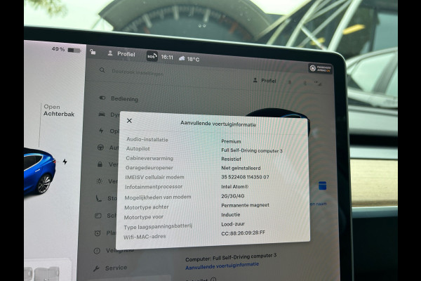 Tesla Model 3 Long Range AWD 75 kWh 88% SOH Trekhaak (fiets) Rijklaarprijs!