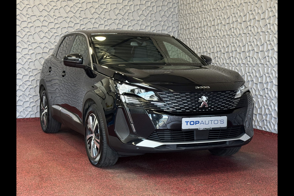 Peugeot 3008 130PK ALLURE LEER I-COCKPIT LED CARPLAY EUROPA.NAVI ELEK.KLEP CAMERA ADAP.CRUISE ZWARTE HEMEL. 2024 ALLURE 2024