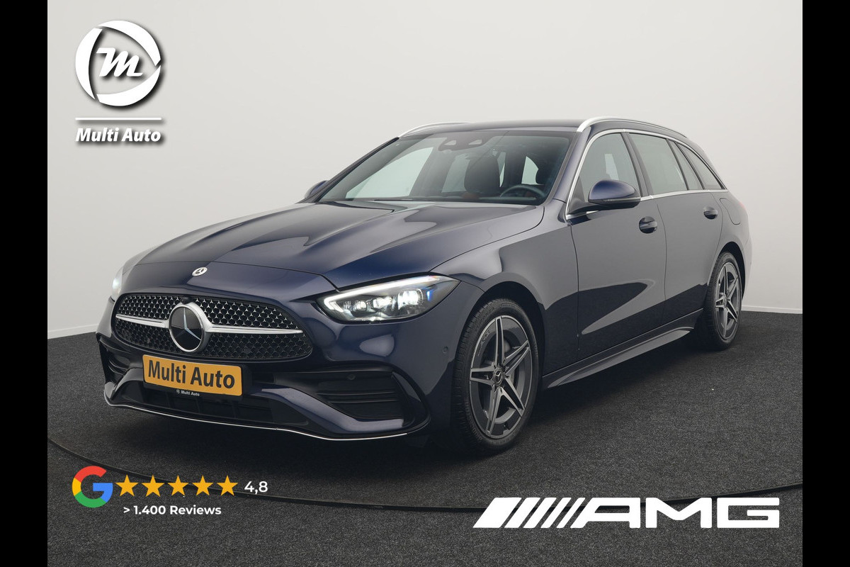 Mercedes-Benz C-Klasse Estate 300 e AMG Line Plug In Hybrid 313pk Dealer O.H. PHEV | Adaptive Cruise | Head Up | Camera | Digital LED | Bi Color Lederen Sportstoelen Verwarmd | Apple Carplay | Sfeerverlichting | Virtual | Navigatie | DAB |