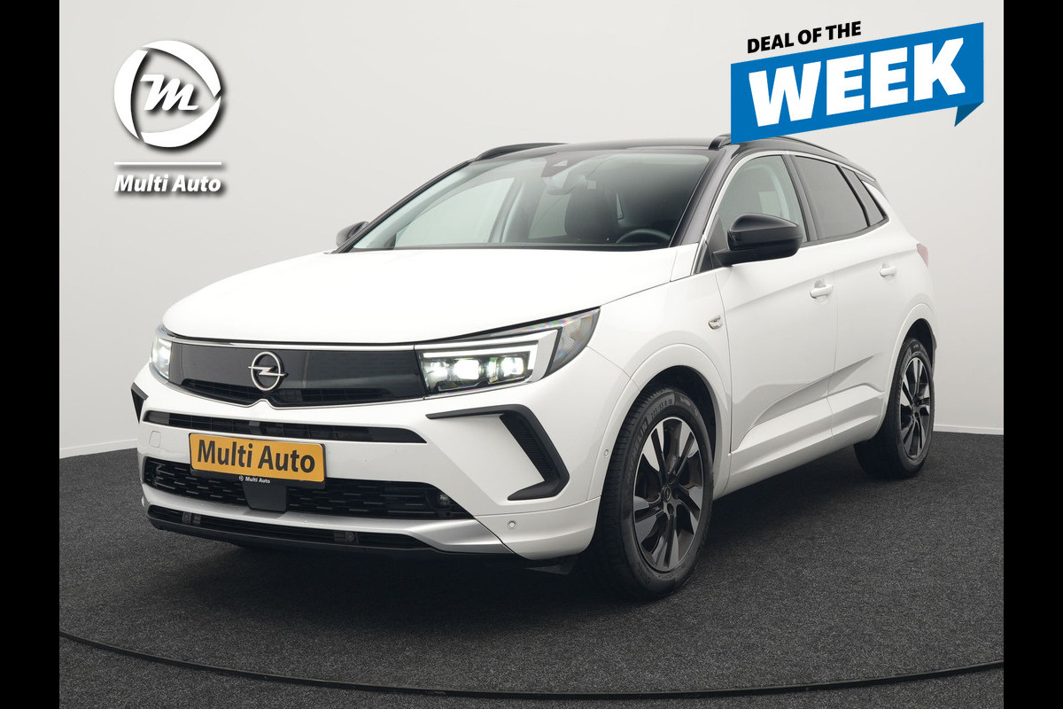 Opel Grandland Turbo NIEUW MODEL Elegance 131pk | Camera | Cruise Control | Lederen Sportstoelen Verwarmd | Park Assist | Apple Carplay | Verwarmd Stuur | Navigatie | Virtual | DAB |