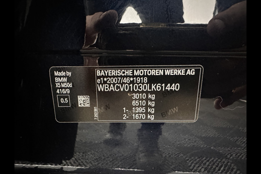 BMW X5 M50d M-Sportpack High Executive Aut. *PANO | HEAD-UP | LASER-LED | LEATHER | SOFT-CLOSE | ADAPTIVE-CRUISE | HARMAN/KARDON | BLIND-SPOT | MEMORY-PACK | TOP-VIEW | DIGI-COCKPIT | NAVI-FULLMAP | ECC | PDC | TOWBAR |