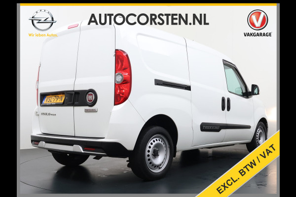 Fiat Doblò Cargo Trekking 1.6JTD 105PK L2H1 3-Peroons Airco Navi* Apple Carplay Android Auto Bluetooth S Trekking Euro 6 Betonplex Vloer Wandbetimmering Schuifdeur Origineel Nederlandse Auto 984kg laadvermogen! 1300kg trekvermogen!