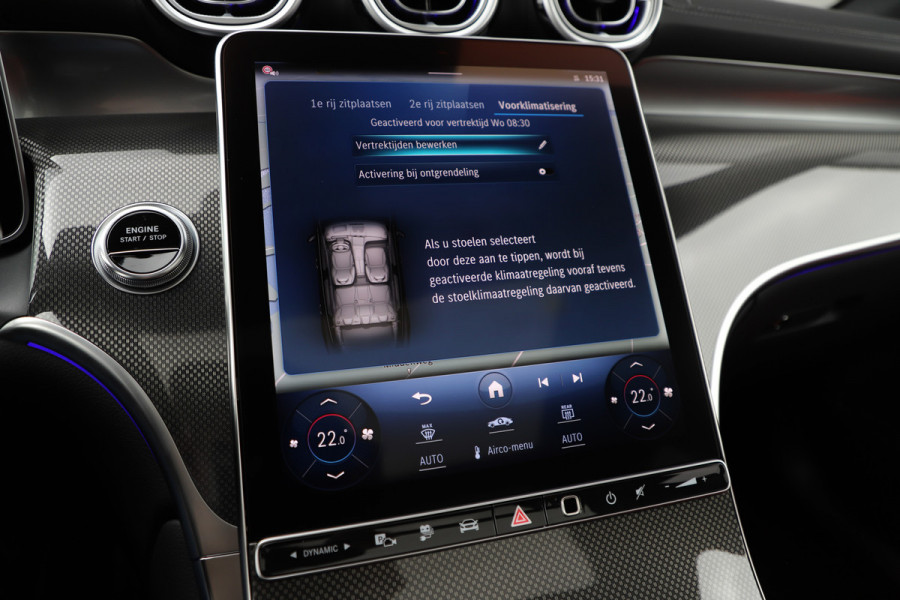 Mercedes-Benz GLC 300e AMG 4-Matic | 313PK | Achterasbesturing | Luchtvering | Head-up | Pano | Keyles-go | Sfeerverlichting | Distronic | Burmest