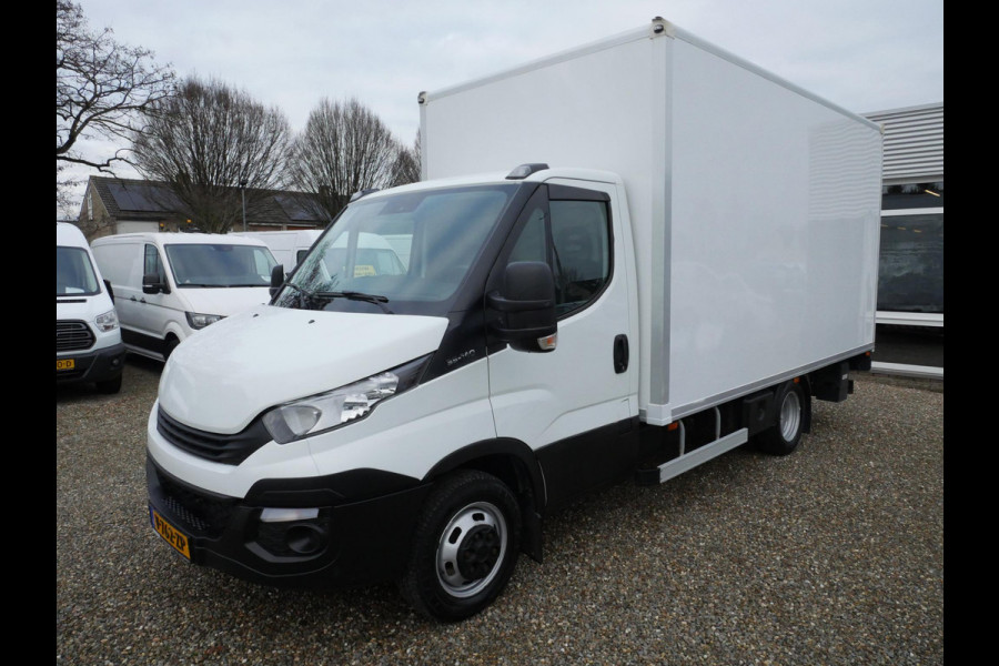 Iveco Daily 35C14 2.3 140PK, Airco, Dubbel lucht, Laadbak: L*B*H = 424*211*220 / Lading vastzetrail op 110 cm, Zijdeur rechtsachter, Laadklep Anteo 800 KG, Plateau van 160 cm, Met afstandsbediening en rolstops