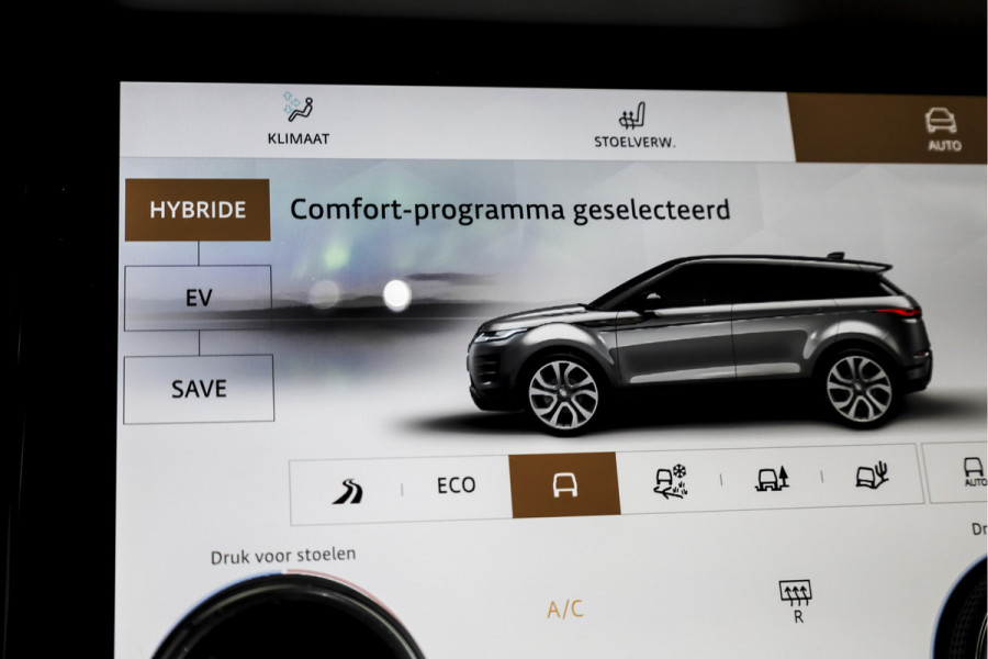 Land Rover Range Rover Evoque 1.5 P300e AWD R-Dynamic HSE - Automaat | Pano | Dig. Cockpit | Adapt. Cruise | Elek. Stoel | Stoelverw. | Meridian Sound | PDC | Camera | NAV + App. Connect | ECC | DAB | Elek. Klep | LM 20" |