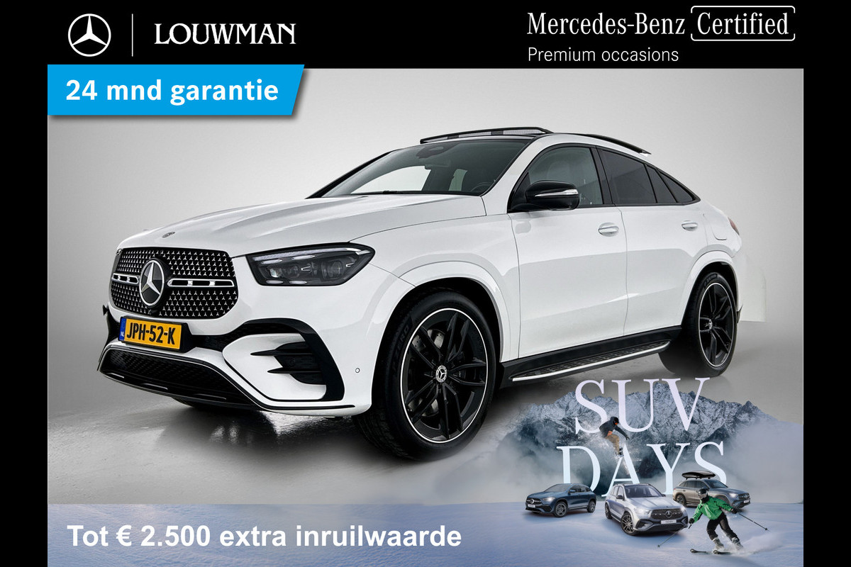 Mercedes-Benz GLE Coupé 400 e 4MATIC AMG Plug-In Hybride AMG Line | Night Pakket | 22 Inch AMG Velgen | Burmester® | Panorama schuif-Kanteldak. Inclusief 24 maanden MB Certified garantie voor Europa.