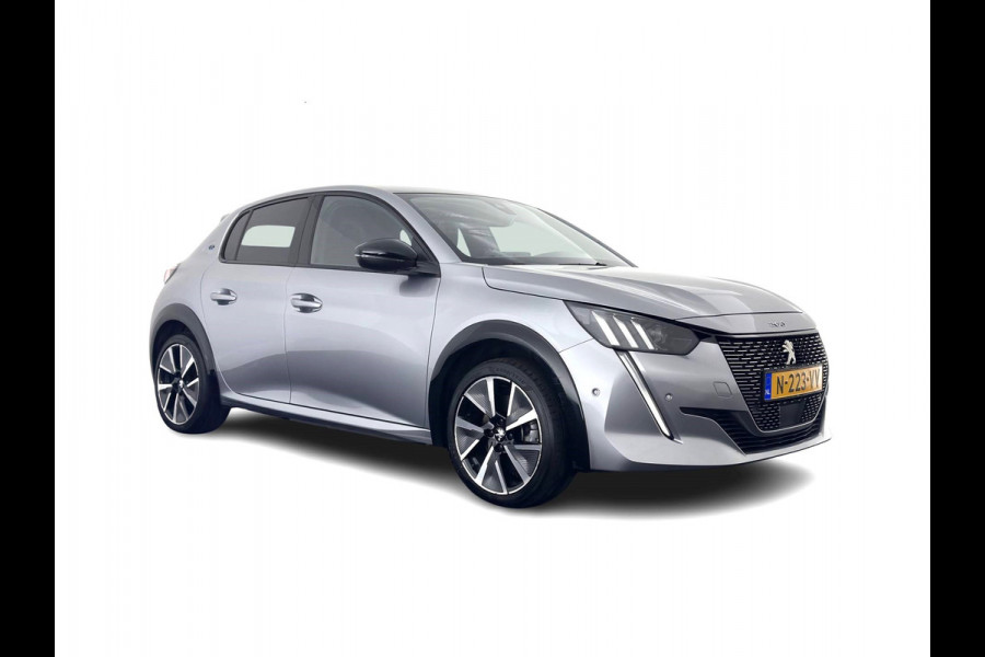 Peugeot e-208 EV GT Pack 50 kWh [ 3-Fase ] {SOH-89%} (INCL-BTW) (INCL-BTW) *FULL-LED | DIGI-COCKPIT | BLINDSPOT | CAMERA | LEATHER-ALCANTARA | AMBIENT-LIGHT | NAVI-FULLMAP | LANE-ASSIST | KEYLESS | DAB | CCS-FASTLOADER | HEATED-SPORTSEATS | 17'