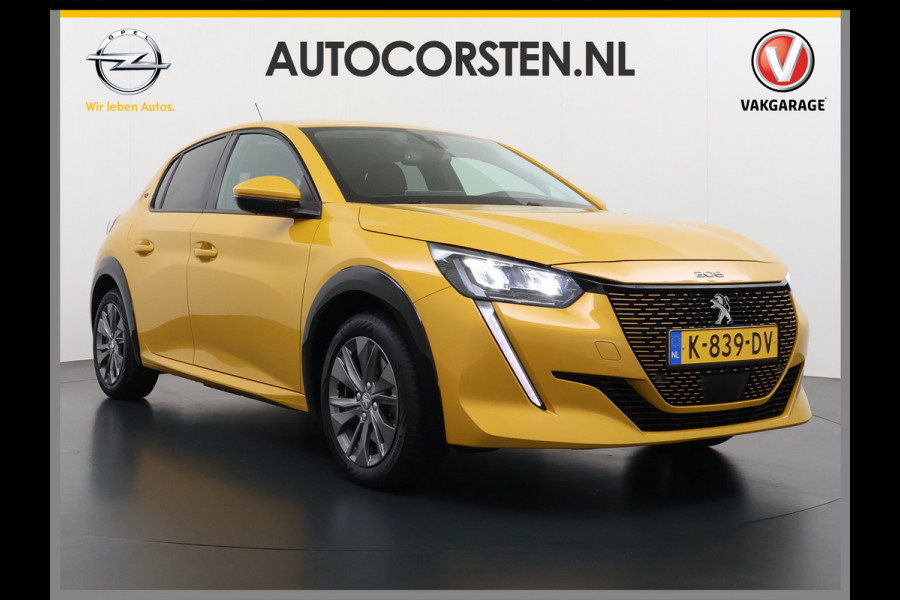 Peugeot e-208 EV 50kWh Navi 360°Camera Apple Carplay Android 1/2 Leer Ecc Cruise Control Allure SOH 90% Lmv 16" Led lane Assist DAB Bluetooth Regen-Lichtsensor Isofix Keyless 1e Eigenaar Origineel Nederlandse Auto