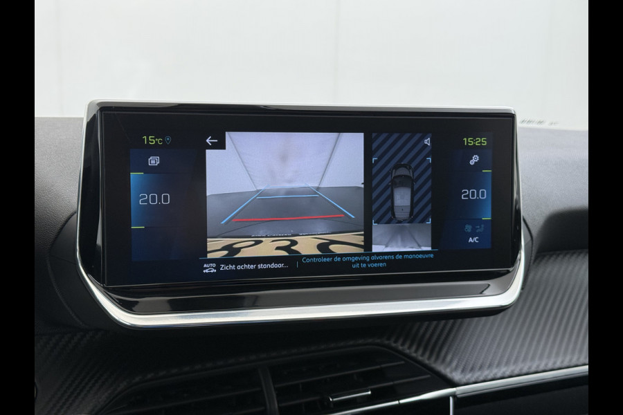 Peugeot e-208 EV 50kWh Navi 360°Camera Apple Carplay Android 1/2 Leer Ecc Cruise Control Allure SOH 90% Lmv 16" Led lane Assist DAB Bluetooth Regen-Lichtsensor Isofix Keyless 1e Eigenaar Origineel Nederlandse Auto