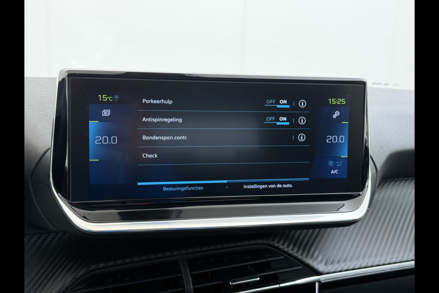 Peugeot e-208 EV 50kWh Navi 360°Camera Apple Carplay Android 1/2 Leer Ecc Cruise Control Allure SOH 90% Lmv 16" Led lane Assist DAB Bluetooth Regen-Lichtsensor Isofix Keyless 1e Eigenaar Origineel Nederlandse Auto