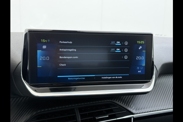 Peugeot e-208 EV 50kWh Navi 360°Camera Apple Carplay Android 1/2 Leer Ecc Cruise Control Allure SOH 90% Lmv 16" Led lane Assist DAB Bluetooth Regen-Lichtsensor Isofix Keyless 1e Eigenaar Origineel Nederlandse Auto