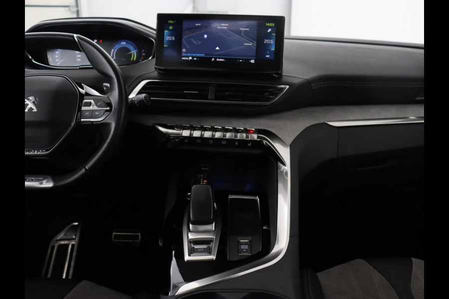 Peugeot 3008 1.6 HYbrid 225 GT Line | Panoramadak | Leder/Alcantara | Stoelverwarming | Camera | Carplay | Adaptive cruise | Navigatie | Keyless | Full LED | 19'' | Sfeerverlichting | PHEV | Plug In