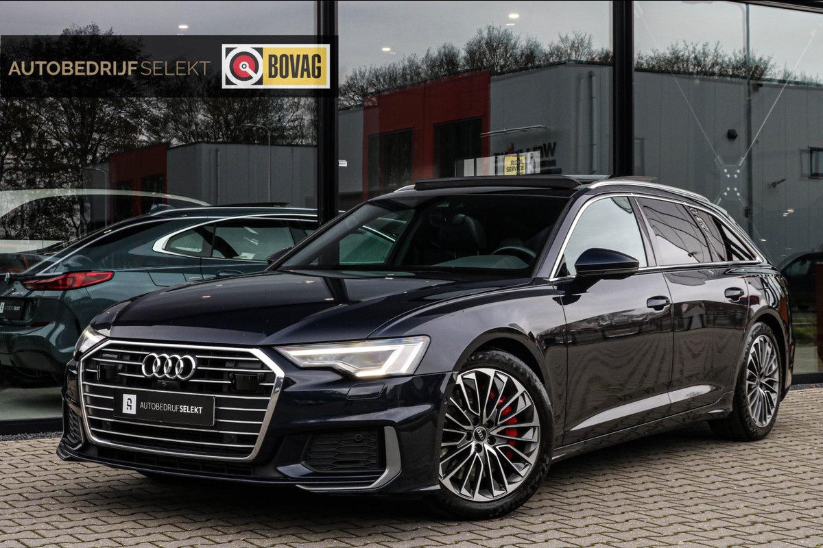 Audi A6 Avant 55 TFSI e quattro - PANO - TREKHAAK - MATRIX - 360 CAM - ELETKR. STOELEN - STUURWIEL VERWARMD - COMPETITION - 367pk