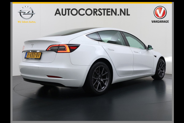 Tesla Model 3 SR Plus 325PK Lmv 18" AutoPilot FSD-3 Leder Pano-dak Adaptive-Cruise Camera's Elektr.-Stuur+Stoelen+Spiegels+Geheugen+Easy-Entry Navi LED Comfortstoelen ACC DAB Voorverwarmen interieur via App Keyless One-Pedal-Drive 1e Eigenaar Origineel Nederlandse Auto