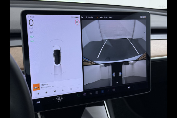 Tesla Model 3 SR Plus 325PK Lmv 18" AutoPilot FSD-3 Leder Pano-dak Adaptive-Cruise Camera's Elektr.-Stuur+Stoelen+Spiegels+Geheugen+Easy-Entry Navi LED Comfortstoelen ACC DAB Voorverwarmen interieur via App Keyless One-Pedal-Drive 1e Eigenaar Origineel Nederlandse Auto