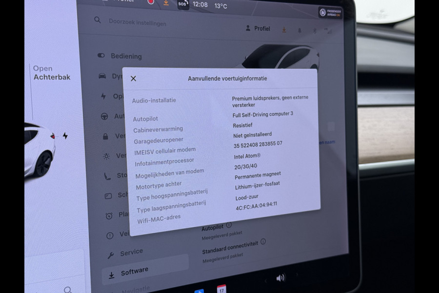 Tesla Model 3 SR Plus 325PK Lmv 18" AutoPilot FSD-3 Leder Pano-dak Adaptive-Cruise Camera's Elektr.-Stuur+Stoelen+Spiegels+Geheugen+Easy-Entry Navi LED Comfortstoelen ACC DAB Voorverwarmen interieur via App Keyless One-Pedal-Drive 1e Eigenaar Origineel Nederlandse Auto
