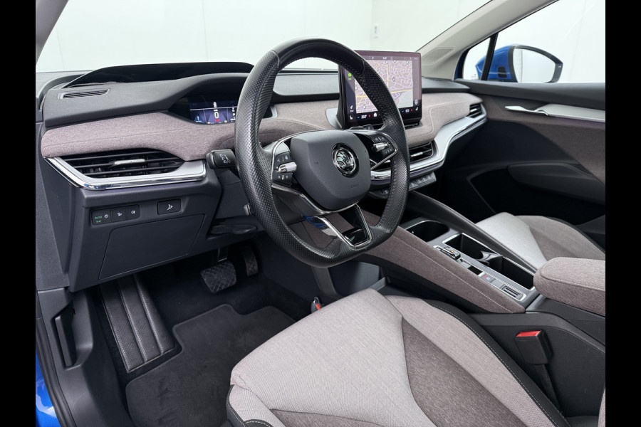 Škoda ENYAQ iV 80 Pano-Dak Adap.Cruise Trekhaak 360°Camera Elek.Stoelen+Memory+Verwarmd Apple Carplay Android Head-Up Display Led Stuur+Achterbankverwarming Elek.Achterklep Keyless advanced SOH 92% Zeer compleet! 1.000kg trekvermogen! 3-fase-11kw-thuisladen