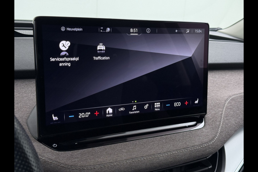 Škoda ENYAQ iV 80 Pano-Dak Adap.Cruise Trekhaak 360°Camera Elek.Stoelen+Memory+Verwarmd Apple Carplay Android Head-Up Display Led Stuur+Achterbankverwarming Elek.Achterklep Keyless advanced SOH 92% Zeer compleet! 1.000kg trekvermogen! 3-fase-11kw-thuisladen