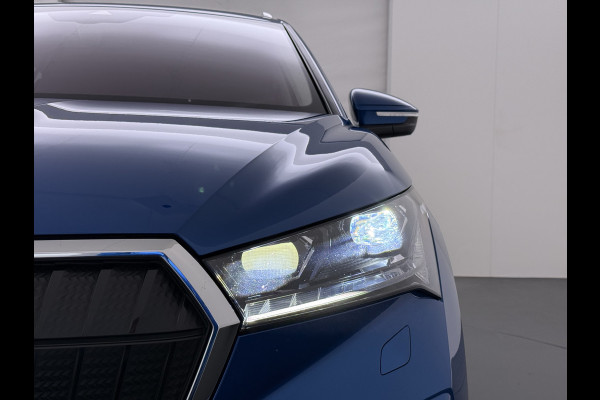 Škoda ENYAQ iV 80 Pano-Dak Adap.Cruise Trekhaak 360°Camera Elek.Stoelen+Memory+Verwarmd Apple Carplay Android Head-Up Display Led Stuur+Achterbankverwarming Elek.Achterklep Keyless advanced SOH 92% Zeer compleet! 1.000kg trekvermogen! 3-fase-11kw-thuisladen
