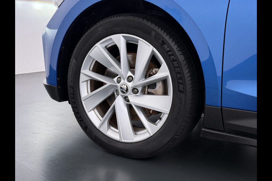 Škoda ENYAQ iV 80 Pano-Dak Adap.Cruise Trekhaak 360°Camera Elek.Stoelen+Memory+Verwarmd Apple Carplay Android Head-Up Display Led Stuur+Achterbankverwarming Elek.Achterklep Keyless advanced SOH 92% Zeer compleet! 1.000kg trekvermogen! 3-fase-11kw-thuisladen