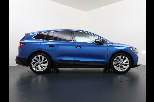 Škoda ENYAQ iV 80 Pano-Dak Adap.Cruise Trekhaak 360°Camera Elek.Stoelen+Memory+Verwarmd Apple Carplay Android Head-Up Display Led Stuur+Achterbankverwarming Elek.Achterklep Keyless advanced SOH 92% Zeer compleet! 1.000kg trekvermogen! 3-fase-11kw-thuisladen