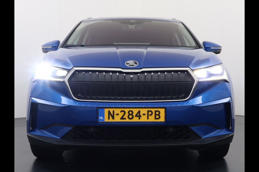 Škoda ENYAQ iV 80 Pano-Dak Adap.Cruise Trekhaak 360°Camera Elek.Stoelen+Memory+Verwarmd Apple Carplay Android Head-Up Display Led Stuur+Achterbankverwarming Elek.Achterklep Keyless advanced SOH 92% Zeer compleet! 1.000kg trekvermogen! 3-fase-11kw-thuisladen