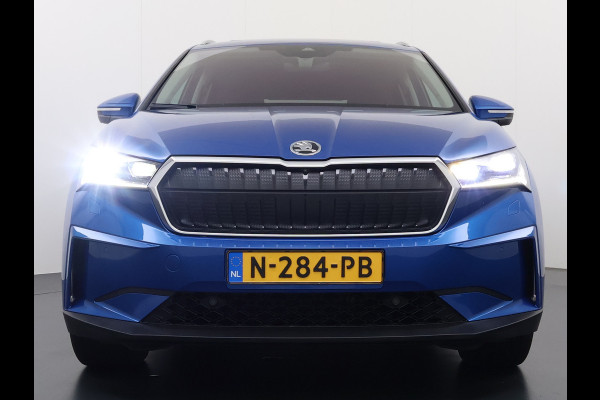 Škoda ENYAQ iV 80 Pano-Dak Adap.Cruise Trekhaak 360°Camera Elek.Stoelen+Memory+Verwarmd Apple Carplay Android Head-Up Display Led Stuur+Achterbankverwarming Elek.Achterklep Keyless advanced SOH 92% Zeer compleet! 1.000kg trekvermogen! 3-fase-11kw-thuisladen