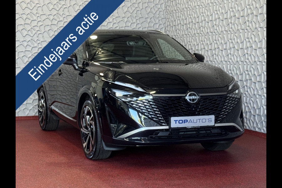 Nissan QASHQAI 1.3 MHEV 160PK 20''LMV LEER PANO MASSAGE TEKNA PLUS BOSE STOEL/STUUR/RUIT VERW MATRIX.LED ELEK.KLEP HEADUP 20''LMV GOOGLE NAVI 03/2025