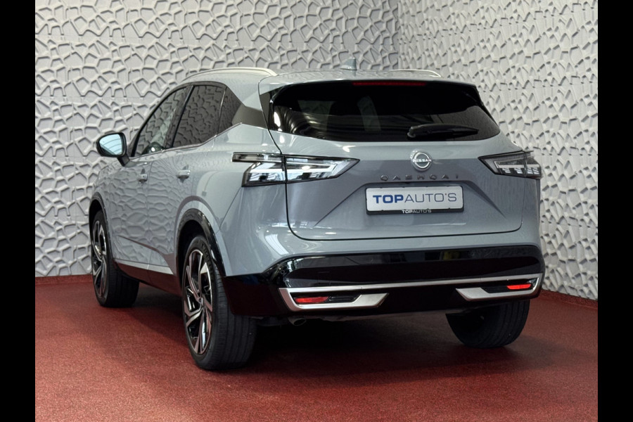 Nissan QASHQAI 1.3 MHEV 160PK TEKNA PLUS BOSE 20''LMV LEER ALCANTARA PANO MASSAGE BOSE STOEL/STUUR/RUIT VERW MATRIX.LED ELEK.KLEP HEADUP 20''LM 03/2025