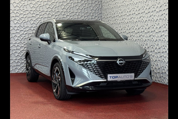 Nissan QASHQAI 1.3 MHEV 160PK TEKNA PLUS BOSE 20''LMV LEER ALCANTARA PANO MASSAGE BOSE STOEL/STUUR/RUIT VERW MATRIX.LED ELEK.KLEP HEADUP 20''LM 03/2025