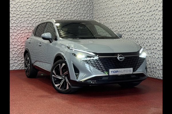 Nissan QASHQAI 1.3 MHEV 160PK TEKNA PLUS BOSE 20''LMV LEER ALCANTARA PANO MASSAGE BOSE STOEL/STUUR/RUIT VERW MATRIX.LED ELEK.KLEP HEADUP 20''LM 03/2025