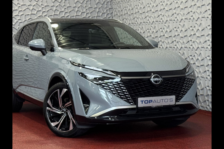 Nissan QASHQAI 1.3 MHEV 160PK TEKNA PLUS BOSE 20''LMV LEER ALCANTARA PANO MASSAGE BOSE STOEL/STUUR/RUIT VERW MATRIX.LED ELEK.KLEP HEADUP 20''LM 03/2025