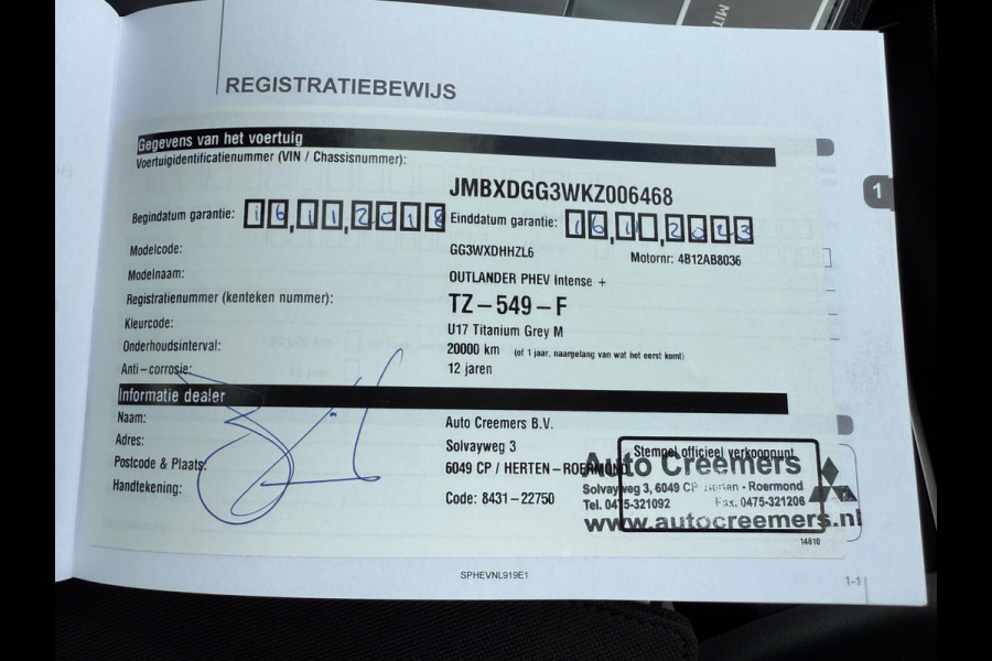 Mitsubishi Outlander 2.4 PHEV Intense+ 4WD, NAP, CarPlay, Trekhaak, Sunroof