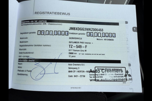 Mitsubishi Outlander 2.4 PHEV Intense+ 4WD, NAP, CarPlay, Trekhaak, Sunroof