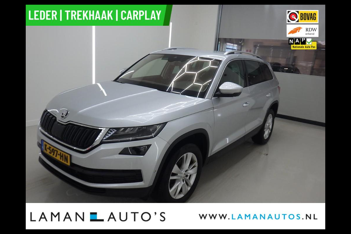 Škoda Kodiaq 1.5 TSI 150pk DSG Business Edition Plus Aut. | Leder CarPlay Trekhaak Canton ECC Navi LED ACC 18" LMV 360 Camera Metallic | Voor