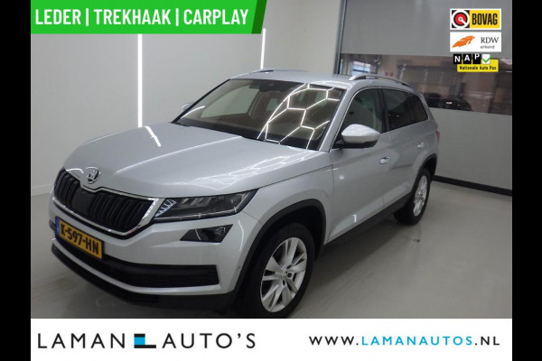 Škoda Kodiaq 1.5 TSI 150pk DSG Business Edition Plus Aut. | Leder CarPlay Trekhaak Canton ECC Navi LED ACC 18" LMV 360 Camera Metallic | Voor