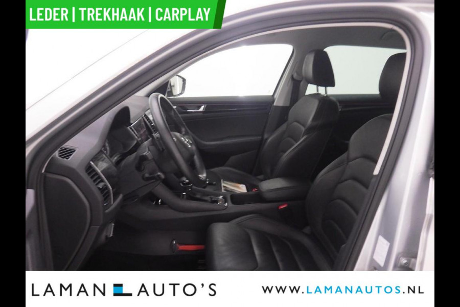 Škoda Kodiaq 1.5 TSI 150pk DSG Business Edition Plus Aut. | Leder CarPlay Trekhaak Canton ECC Navi LED ACC 18" LMV 360 Camera Metallic | Voor