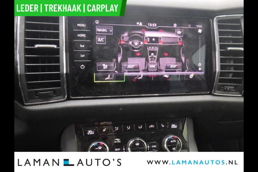 Škoda Kodiaq 1.5 TSI 150pk DSG Business Edition Plus Aut. | Leder CarPlay Trekhaak Canton ECC Navi LED ACC 18" LMV 360 Camera Metallic | Voor