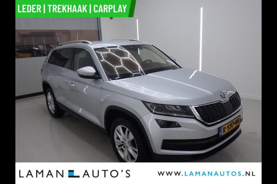Škoda Kodiaq 1.5 TSI 150pk DSG Business Edition Plus Aut. | Leder CarPlay Trekhaak Canton ECC Navi LED ACC 18" LMV 360 Camera Metallic | Voor