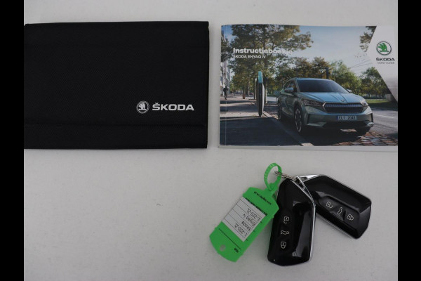Škoda ENYAQ iV 80 | Warmtepomp | Trekhaak | Matrix LED | Adaptive cruise | Keyless | Camera | Half leder | Stuurverwarming | Memory | Navigatie | Climate control | Dodehoek detectie | Getint glas